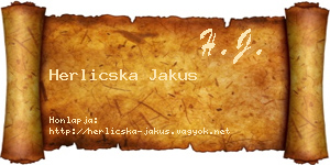 Herlicska Jakus névjegykártya